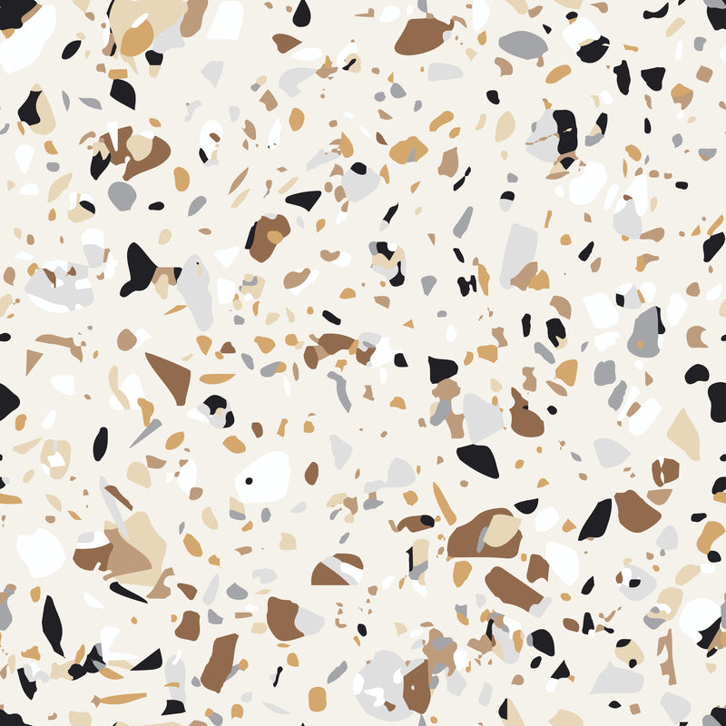 Standard Size Single Shower Panel Beige Terrazo