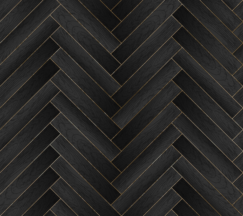 Standard Size Single Shower Panel Black Heron Bone Pattern
