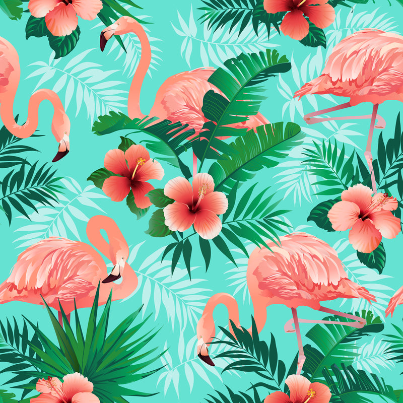 Standard Size Single Shower Panel with Flamingos