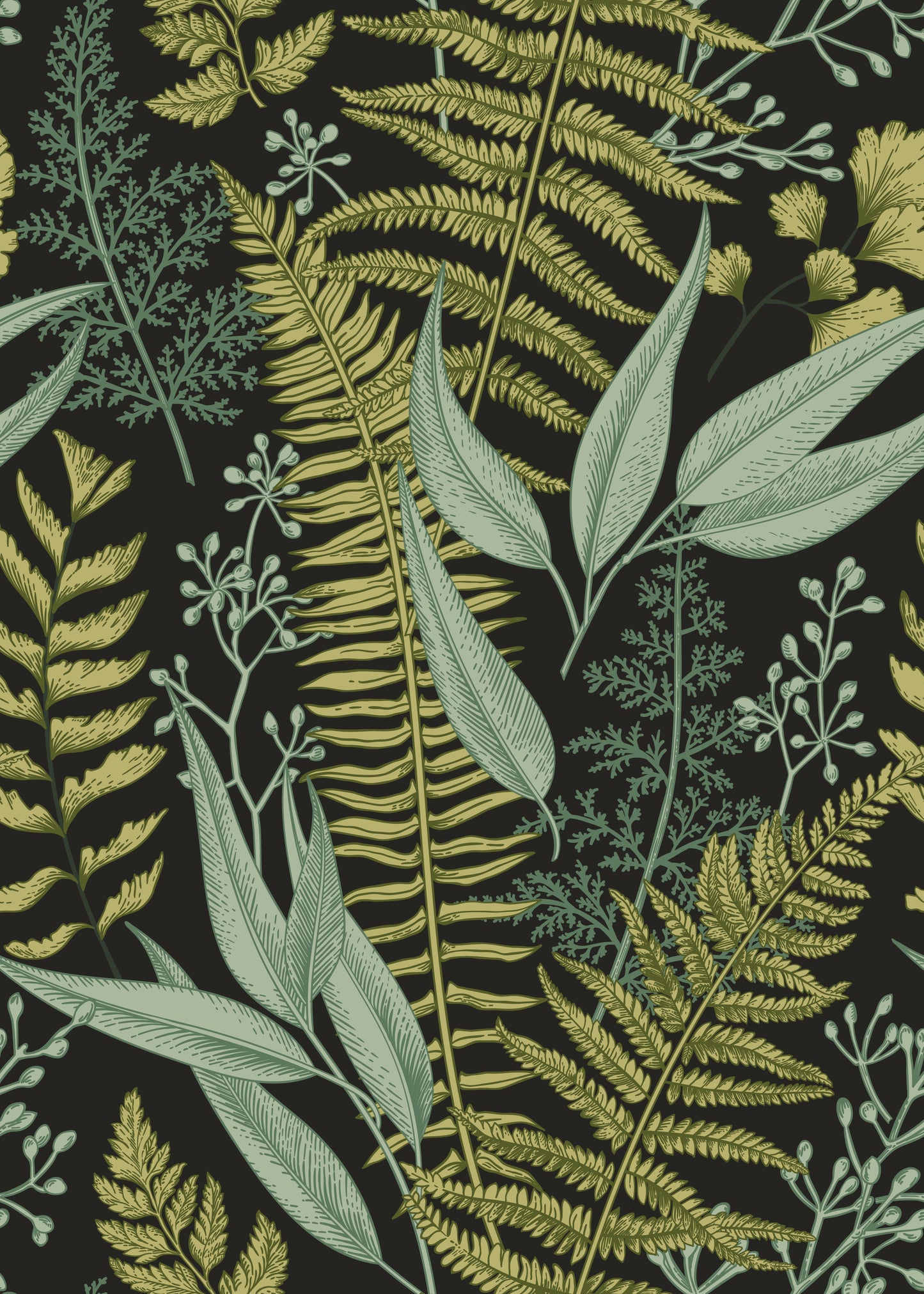 Standard Size Single Shower Panel with Large Jungle Leaf