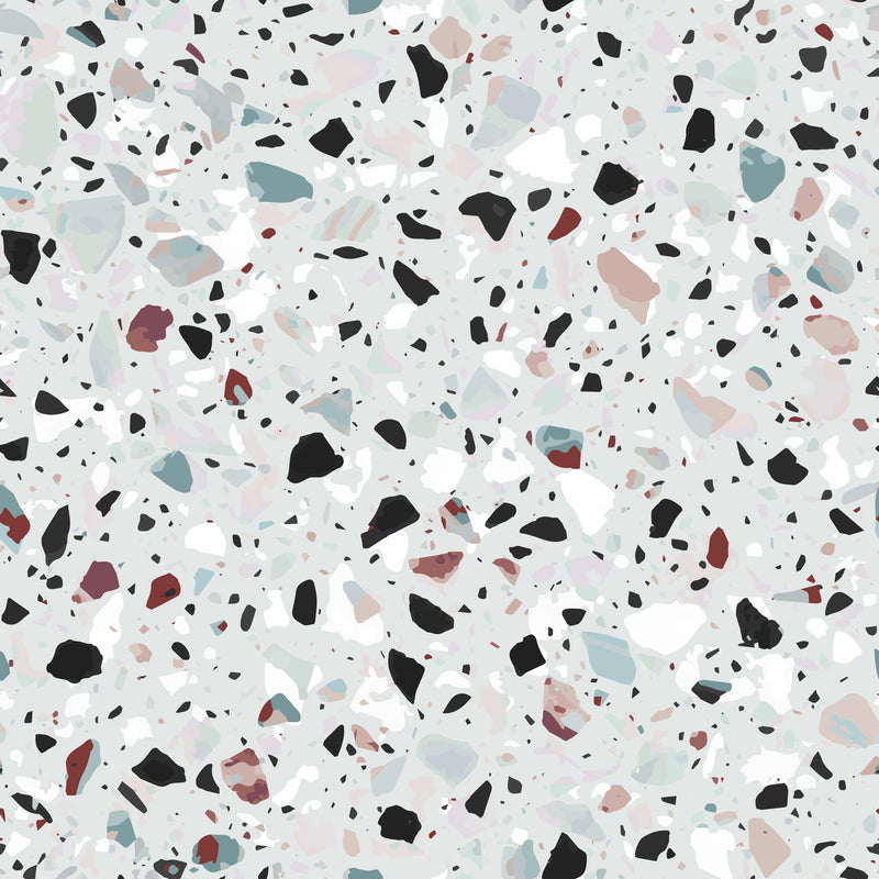 Standard Size Single Shower Panel Grey Terrazzo