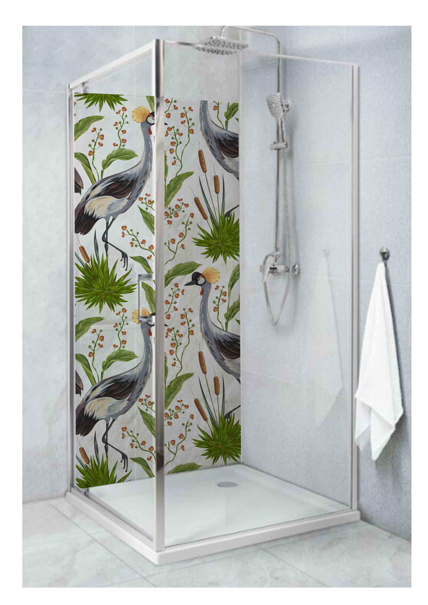 Standard Size Single Shower Panel with Large Cranes