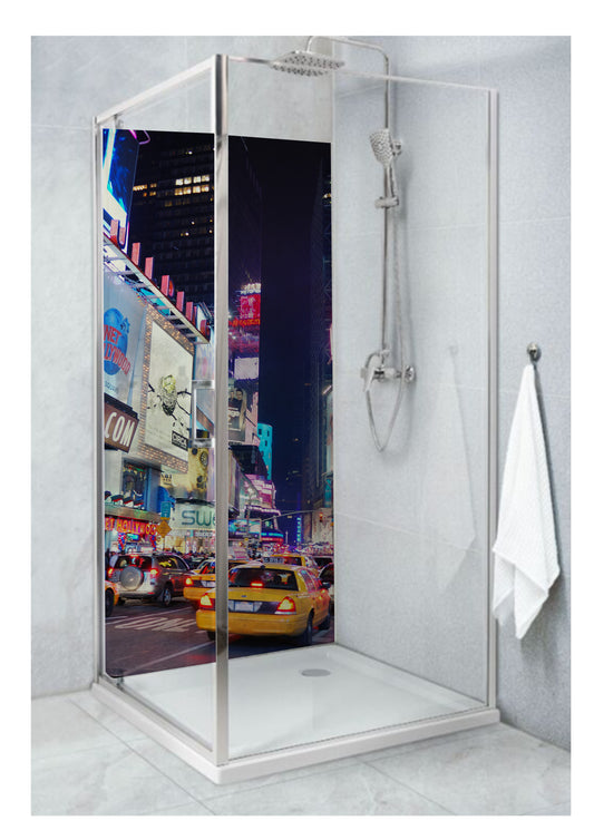 Standard Size Single Shower Panel New York Sky Line