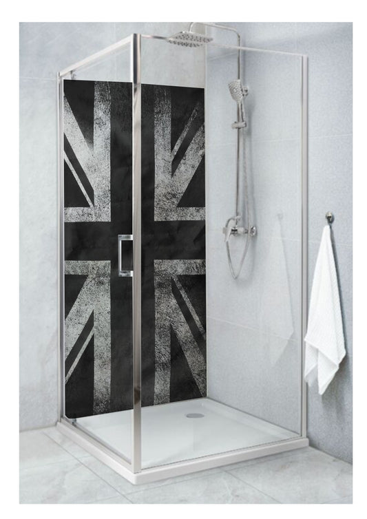 Standard Size Single Shower Panel with Grunge Union Jack