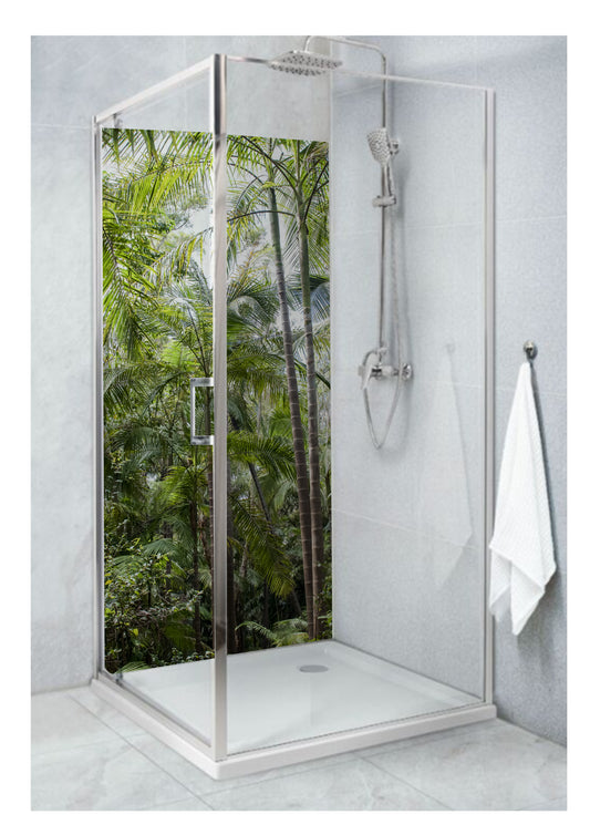 Standard Size Single Shower Panel with Jungle Sky