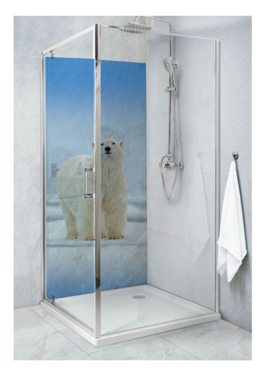 Standard Size Single Shower Panel with Polar Bear