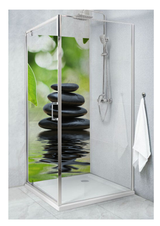 Standard Size Single Shower Panel with Zen Stones