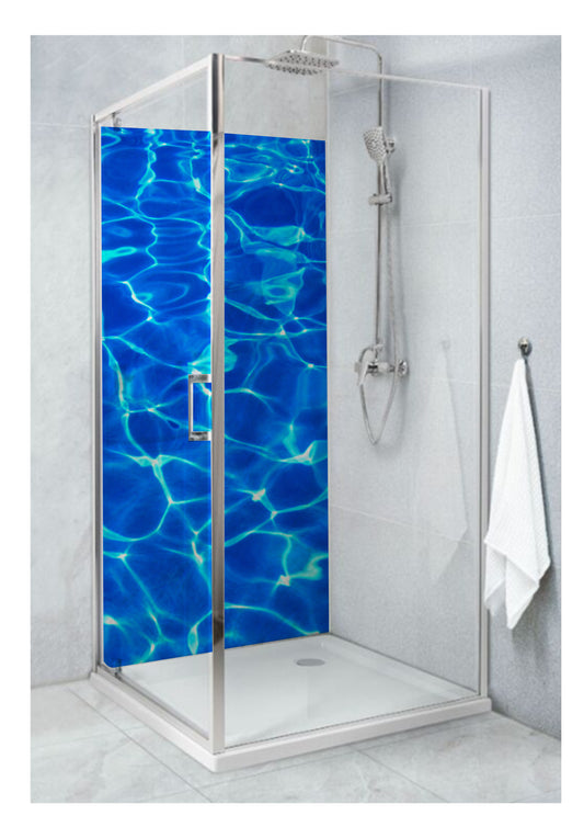 Standard Size Single Shower Panel with Reflection