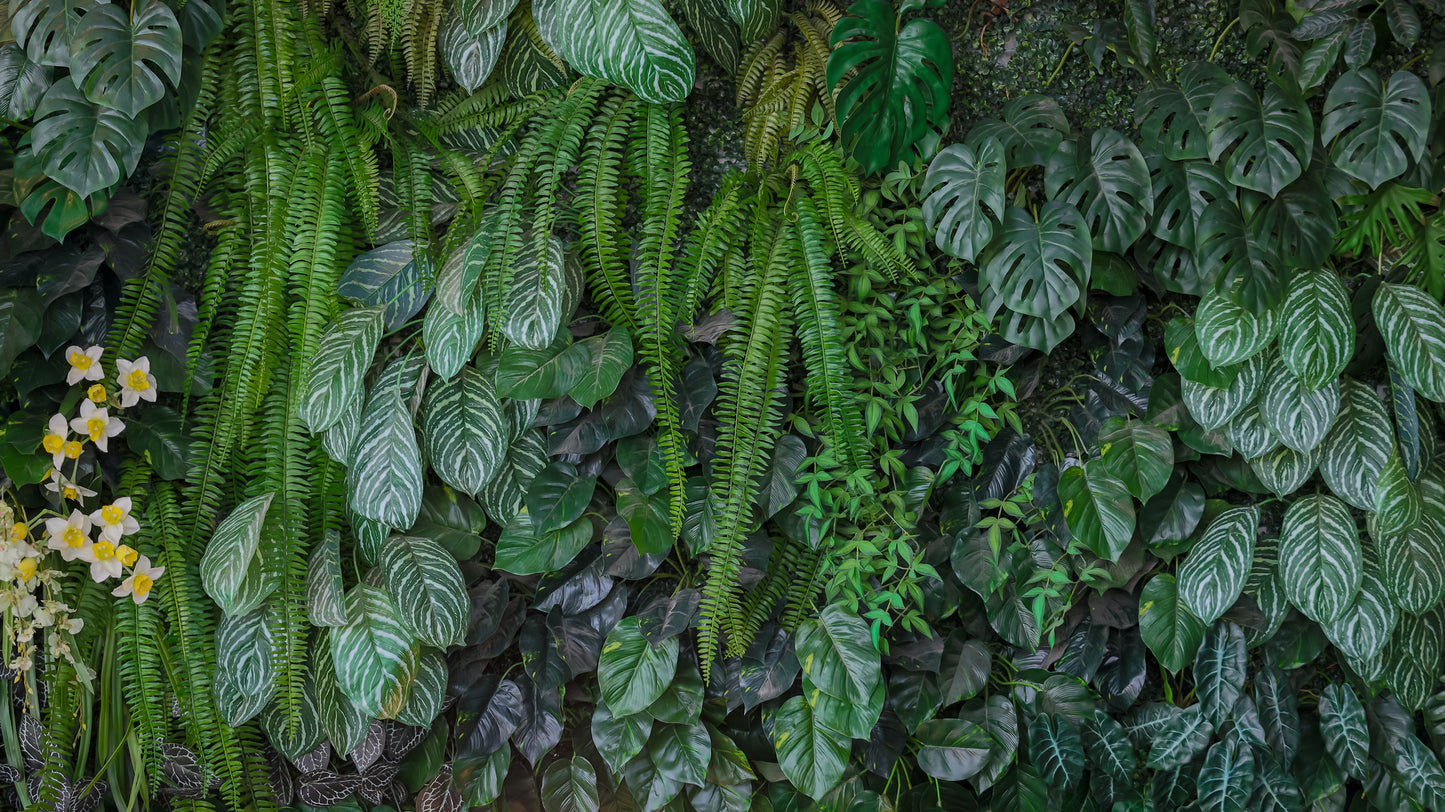 Standard Size Single Shower Panel with Rainforest Foliage