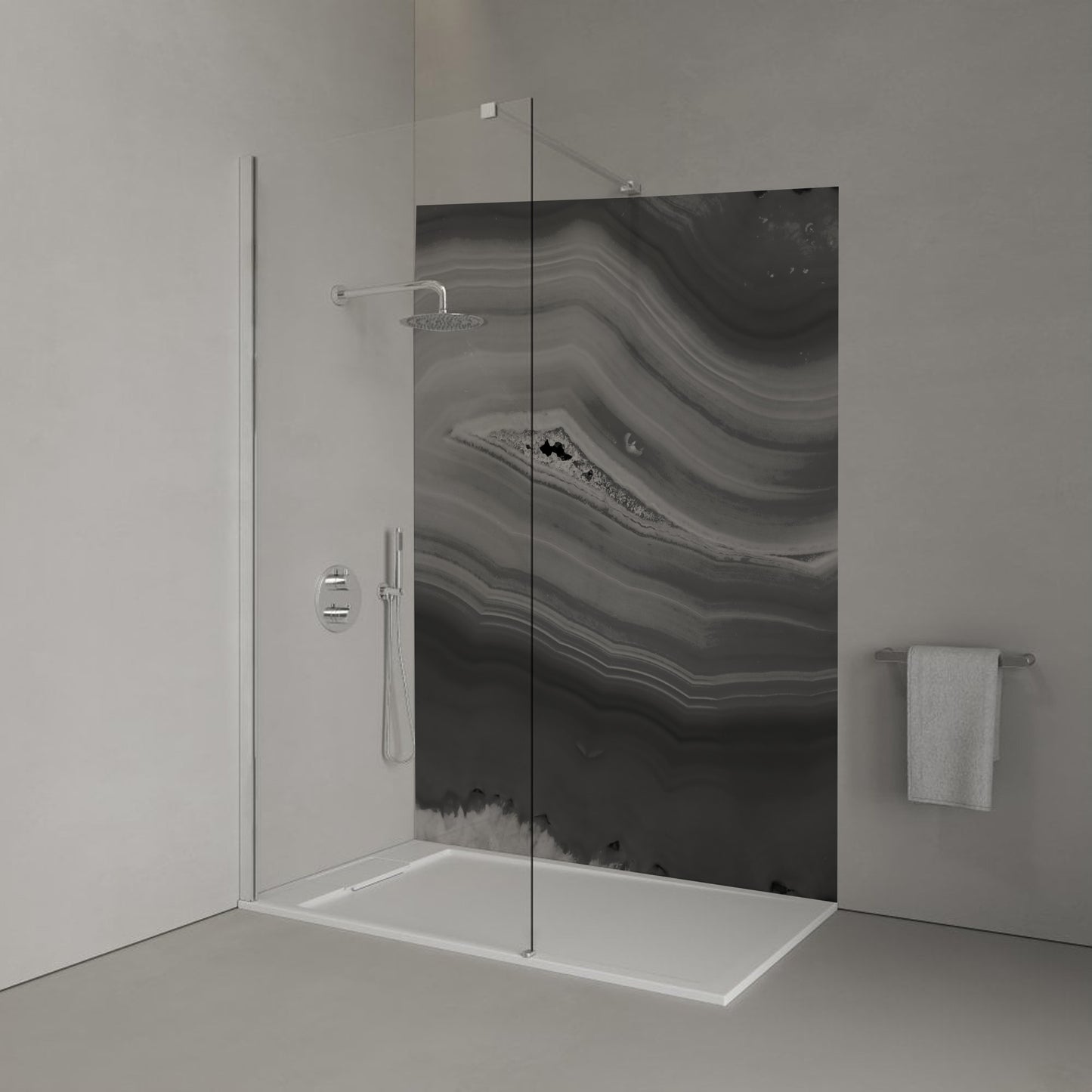 Monochrome Amethyst Shower Panel
