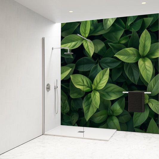 Shower Panel  3d style green foliage