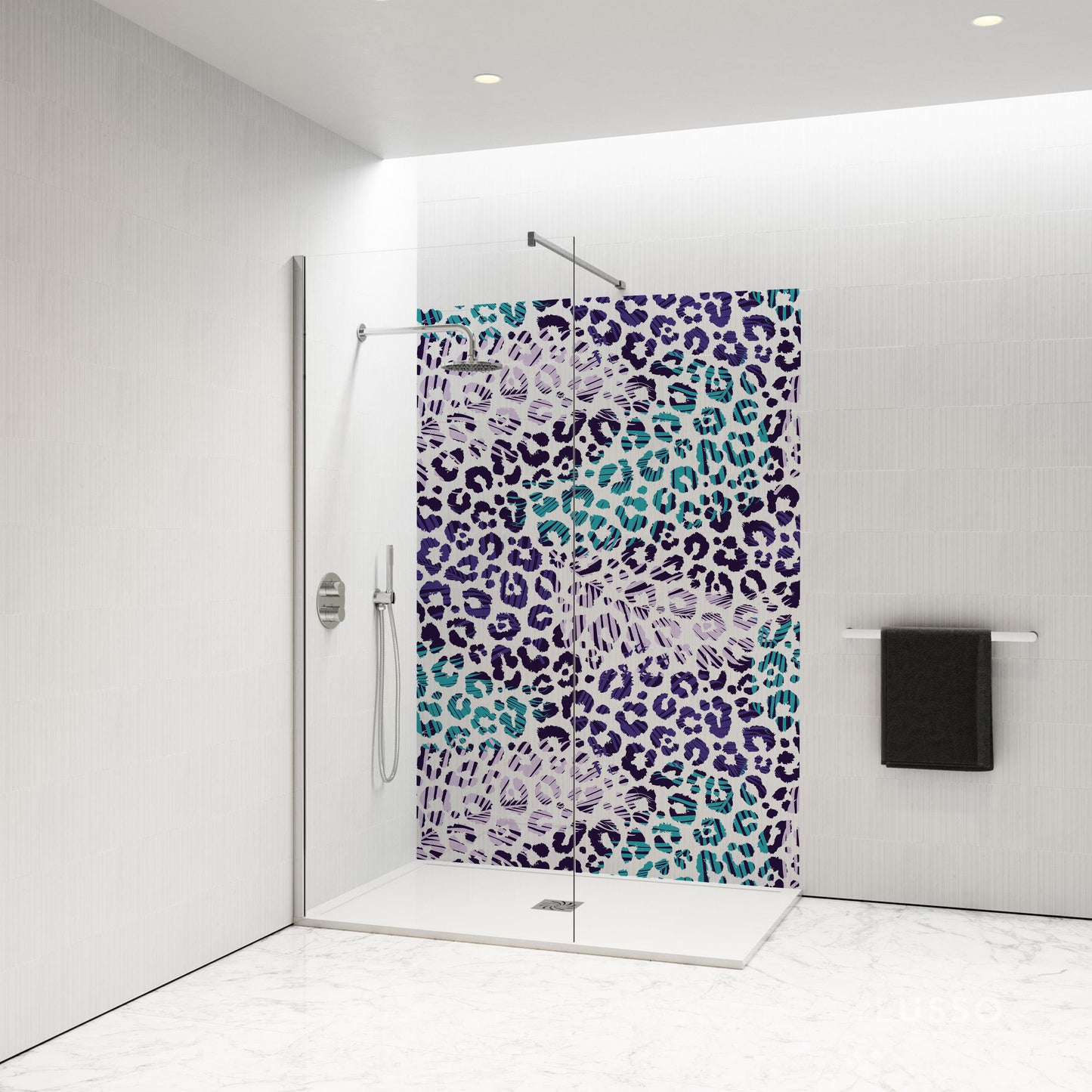 Standard Size Single Shower Panel with Feather Print