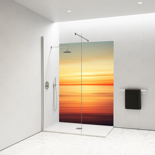Standard Size Single Shower Panel with Sunset