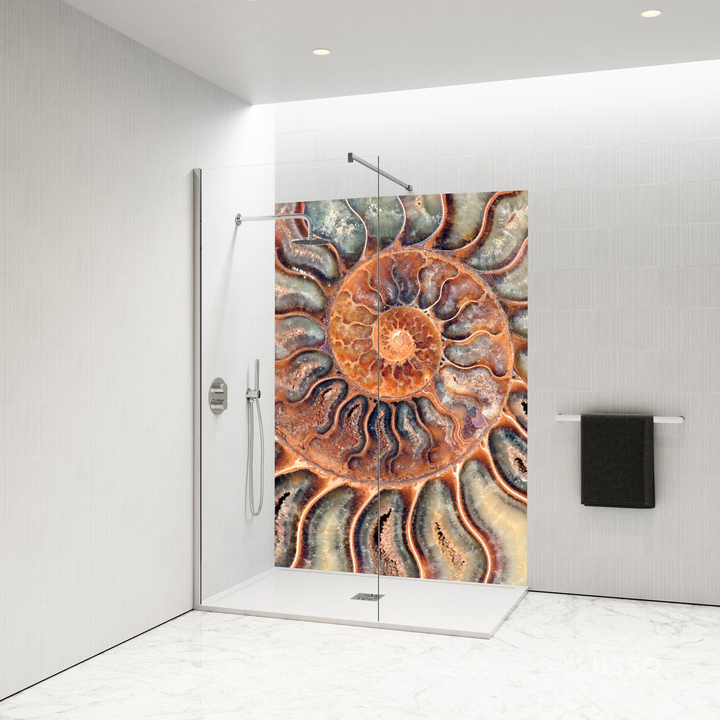 Standard Size Single Shower Panel with Orange Shell