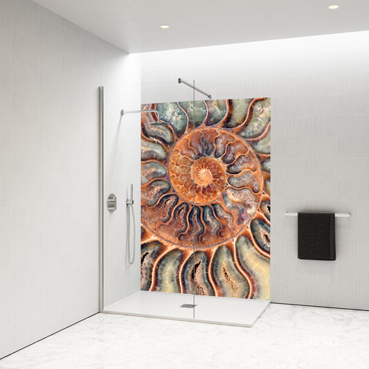 Standard Size Single Shower Panel with Orange Shell