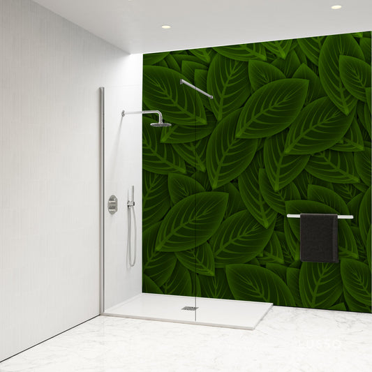 Shower Panel smaller green leaves