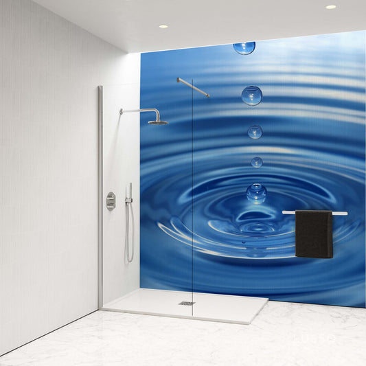 Shower Panel with a Water Drop Effect