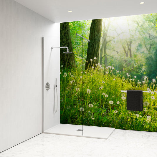Shower Panel looking on to a summer