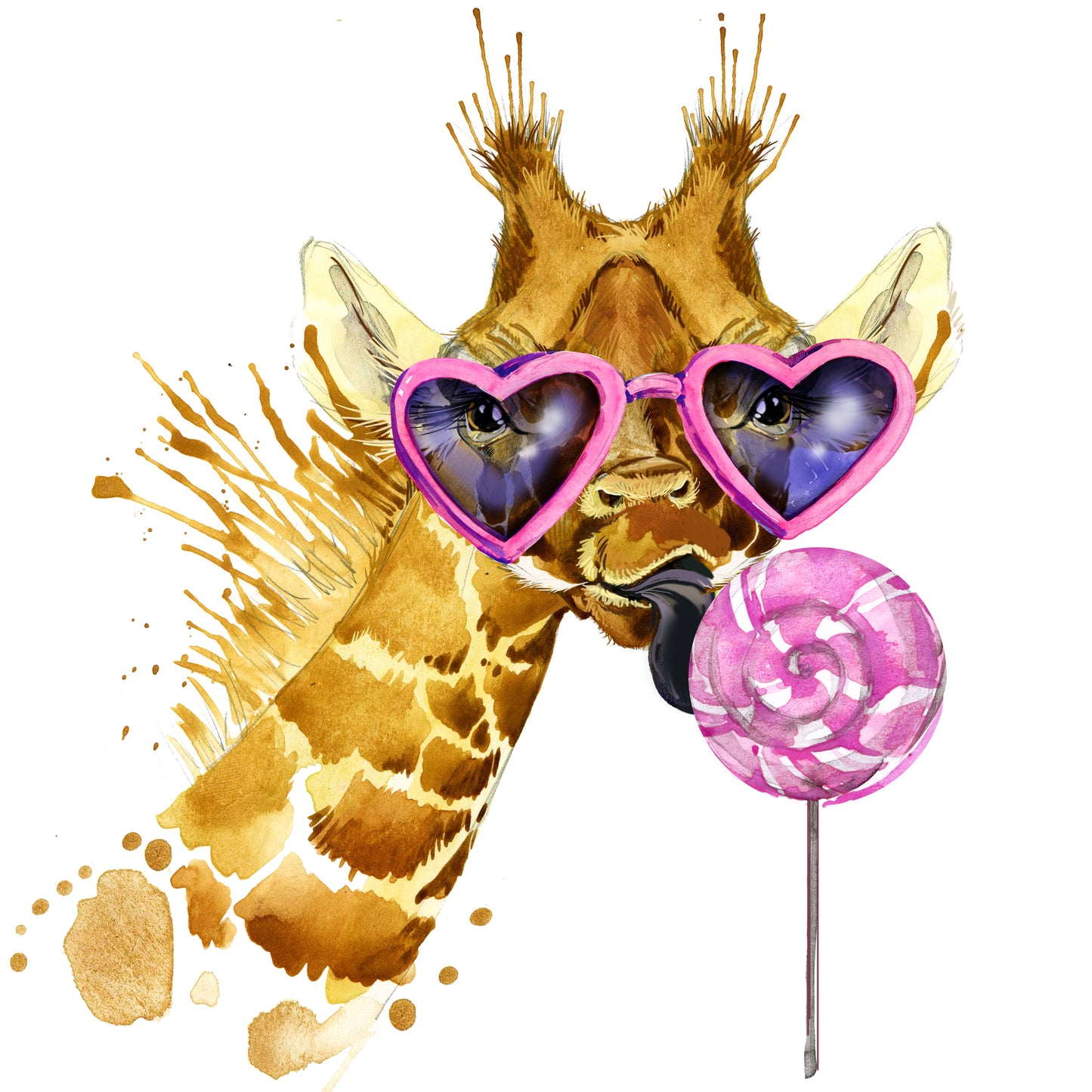Shower Panel with giraffe and lollypop